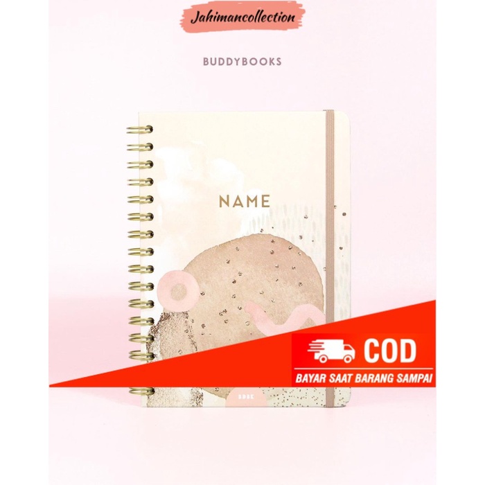 

✨ BISA COD ✨ Buku Buddybooks Undated Planner Series 2 Custom Nama Jurnal Cream