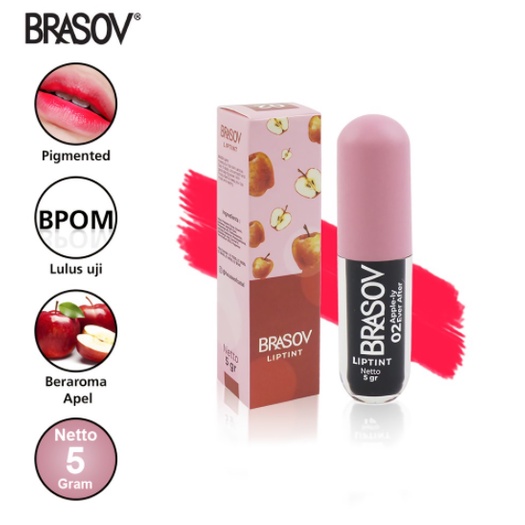 BRASOV Liptint / Pewarna Bibir 5 Gram Pigmented BPOM