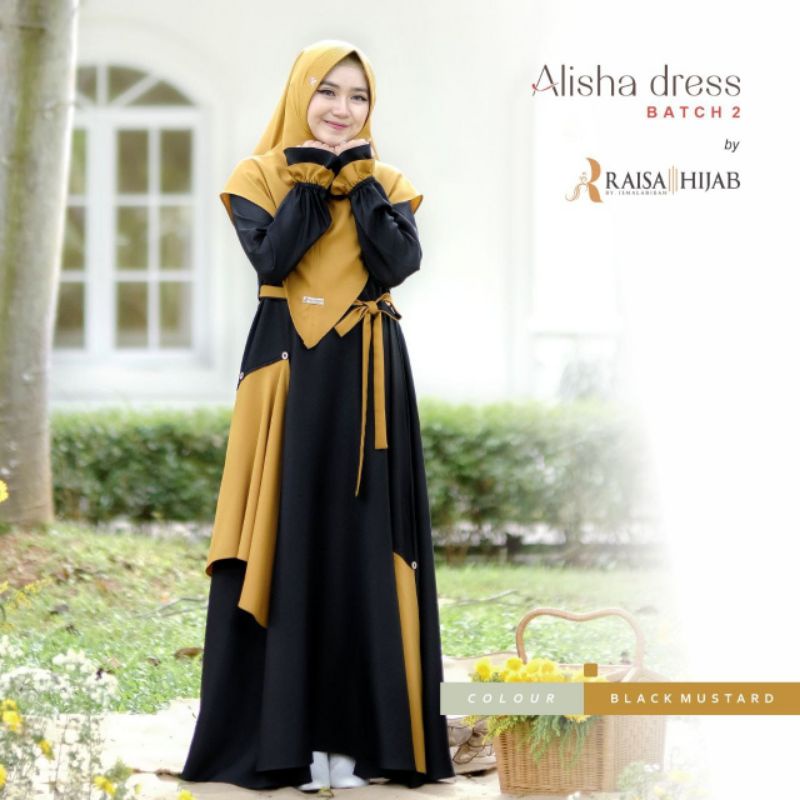 alisha dress two tone by Raisa hijab open po