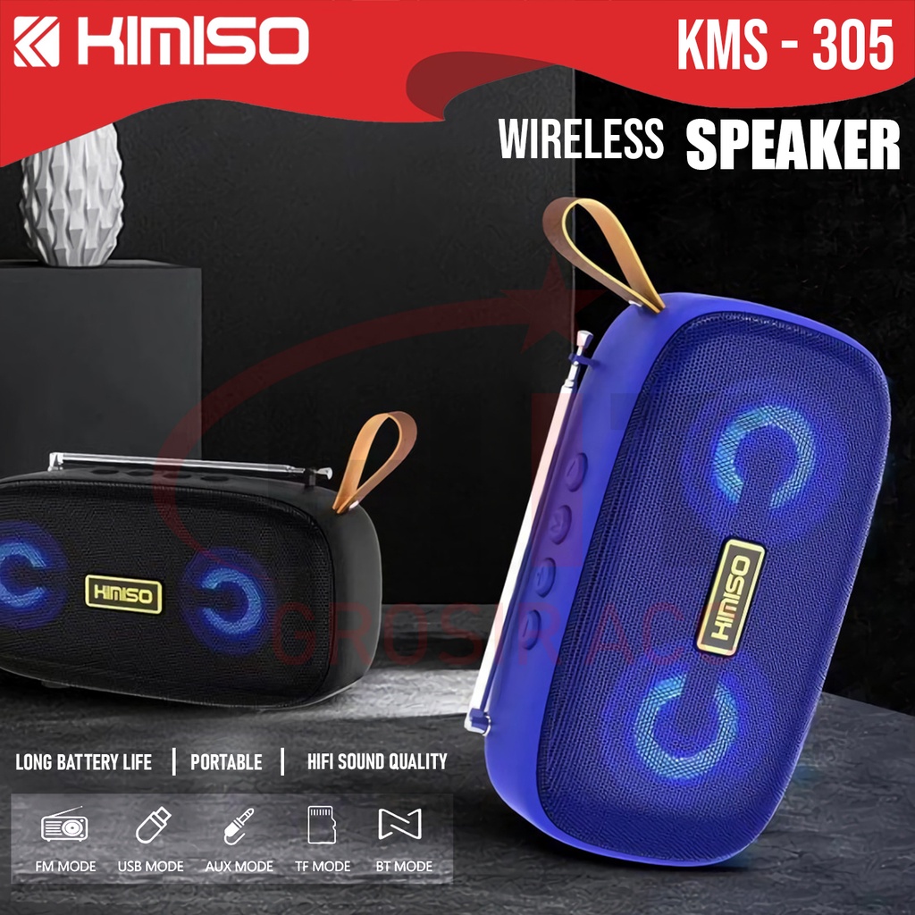 Speaker Portable Bluetooth LED KIMISO KM305 Speaker Wireless KMS 305