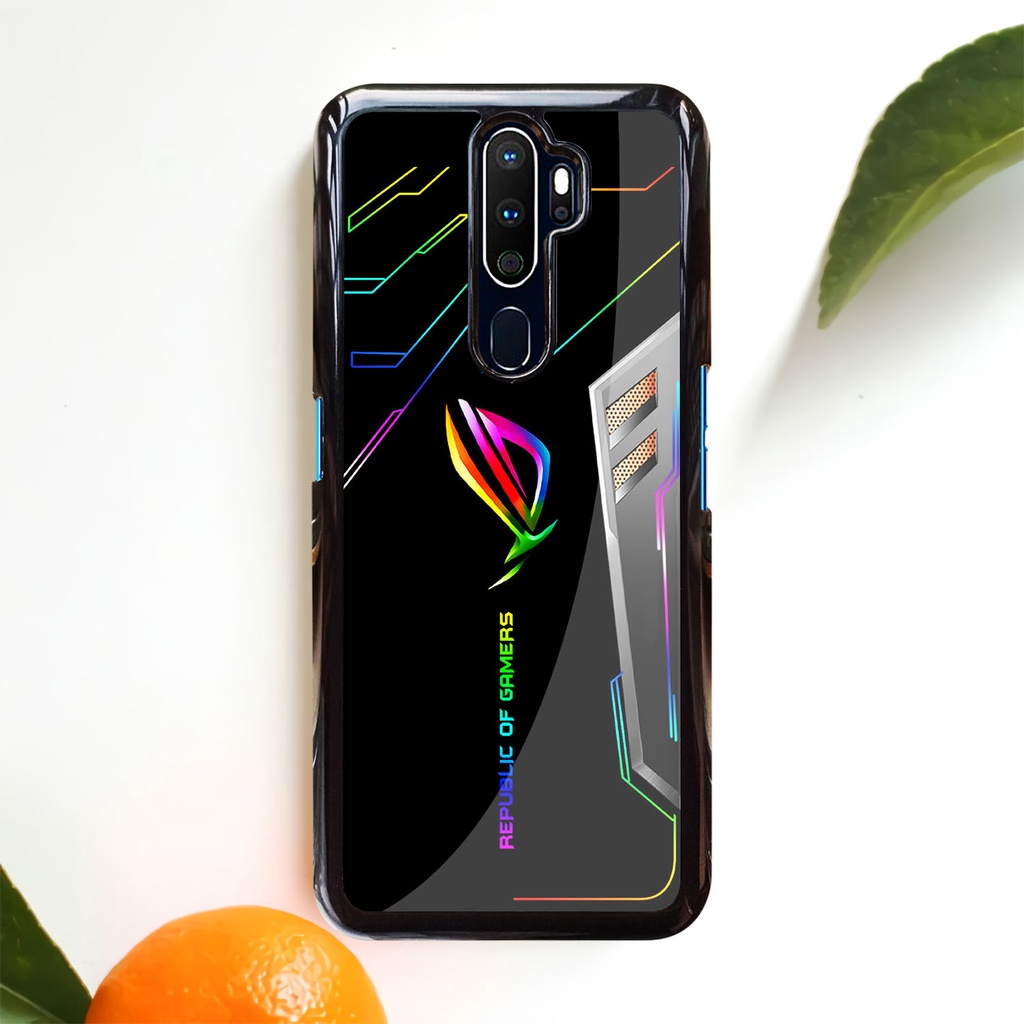 Case Kilau Glossy Oppo A5 A9 2020 | Casing Hp Oppo | Pelindung Smarphone | Motif Game Rog
