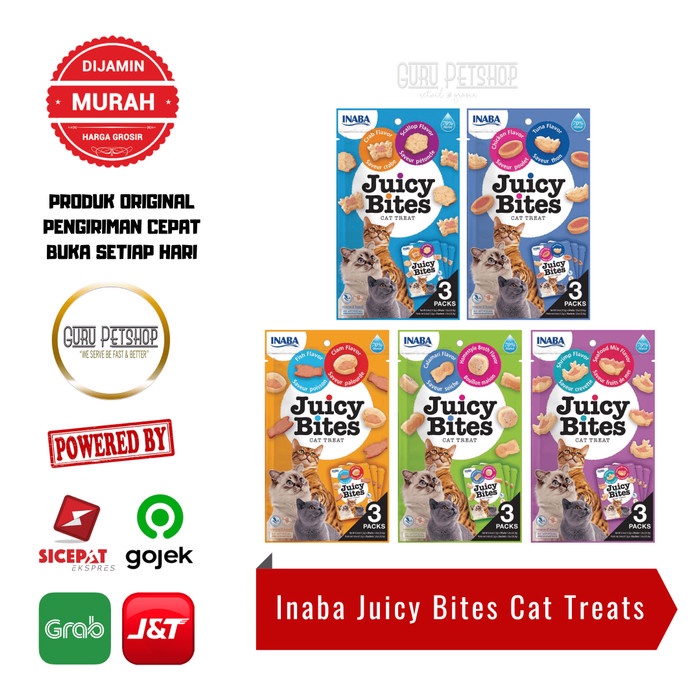 Inaba Juicy Bites Cat Treat ( isi 3 sachet) / Snack Kucing