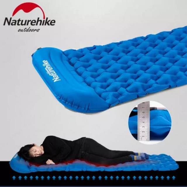 Naturehike sleeping pad camping mat inflatable,  slepping pad ultralight naturehike dengan pompa