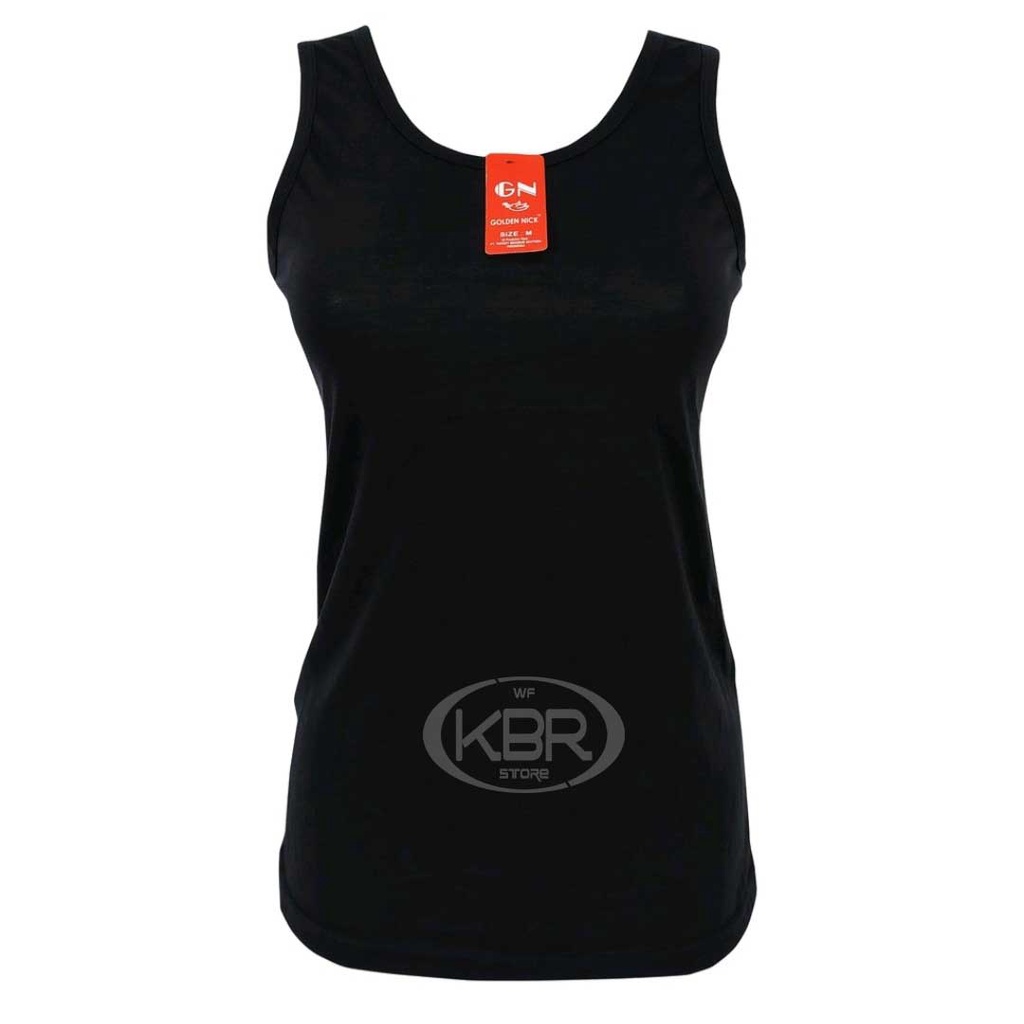 WF STORE-Tanktop Tali Besar Warna Hitam AT SA51 HITAM Tanktop Katun Murah TERBARU