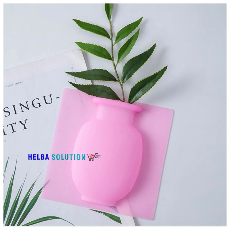 VAS BUNGA Aesthetic Silicone Model Tempel Pot Bunga Silikon Hiasan Dinding Dekorasi Rumah