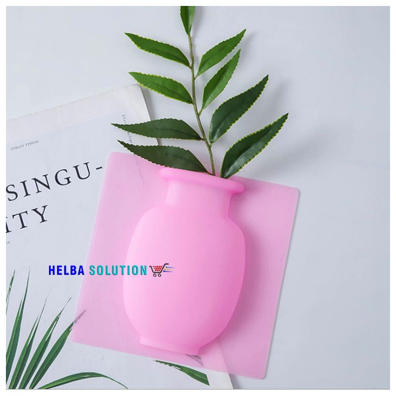 VAS BUNGA Aesthetic Silicone Model Tempel Pot Bunga Silikon Hiasan Dinding Dekorasi Rumah