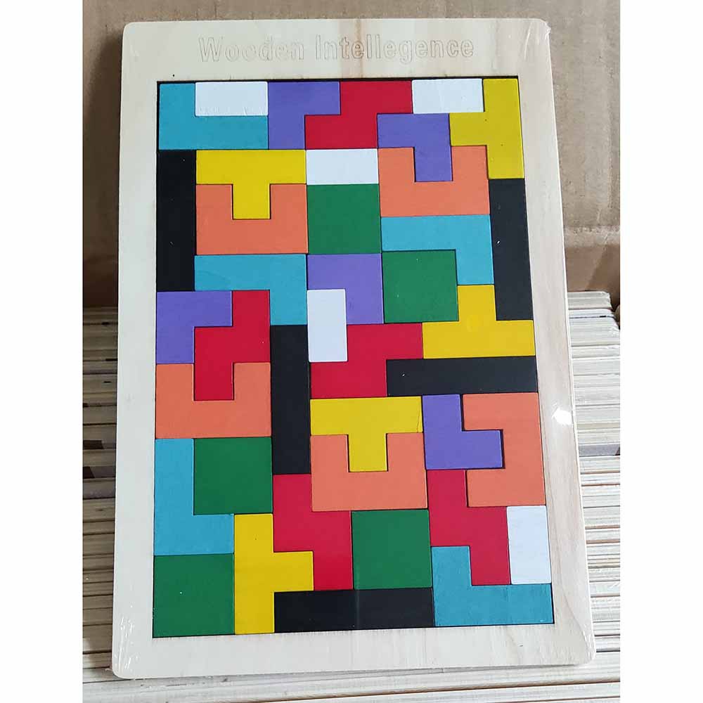 Mainan Puzzle Tangram Tetris - OMTHHJMC Multi-Color