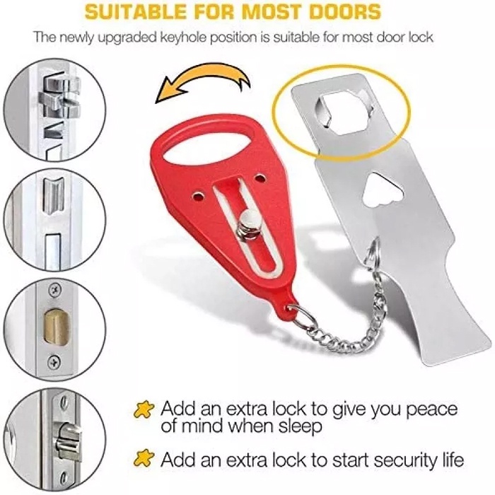 Slot Pintu Penahan Pintu Engsel Pengaman Tambahan Untuk Keamanan Anti Lockpick Baby Safety Lock Door