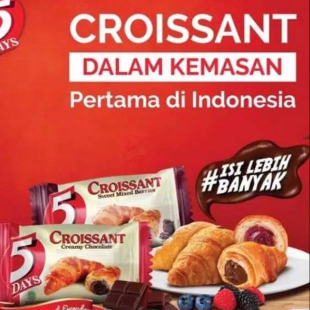 

Croissant 5 Days Roti Isi Selai