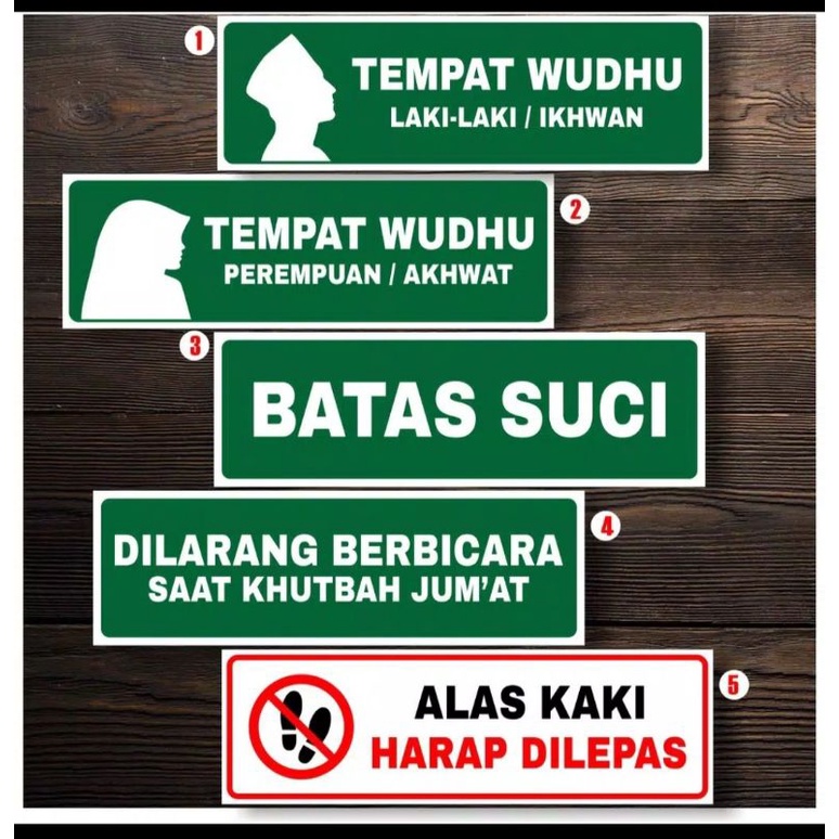 

stiker 23x7,5cm tempat wudhu batas suci