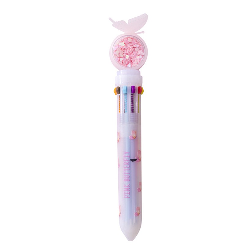 

J2 - Pulpen 10 warna butterfly kupu kupu
