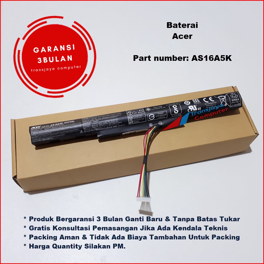 Baterai Battery Acer Aspire E5-475 E5-475G E5-476 E5-476G ES1-432 E5-523G E5-553 E5-553G E5-774 E5-5