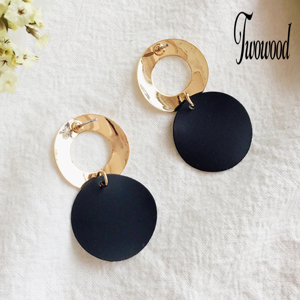 Anting Stud Bentuk Bulat Model Hollow Out Untuk Wanita