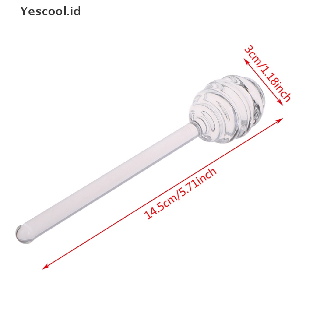 Sendok Madu Bahan Kaca Transparan Gagang Panjang Tahan Lama Untuk Dapur