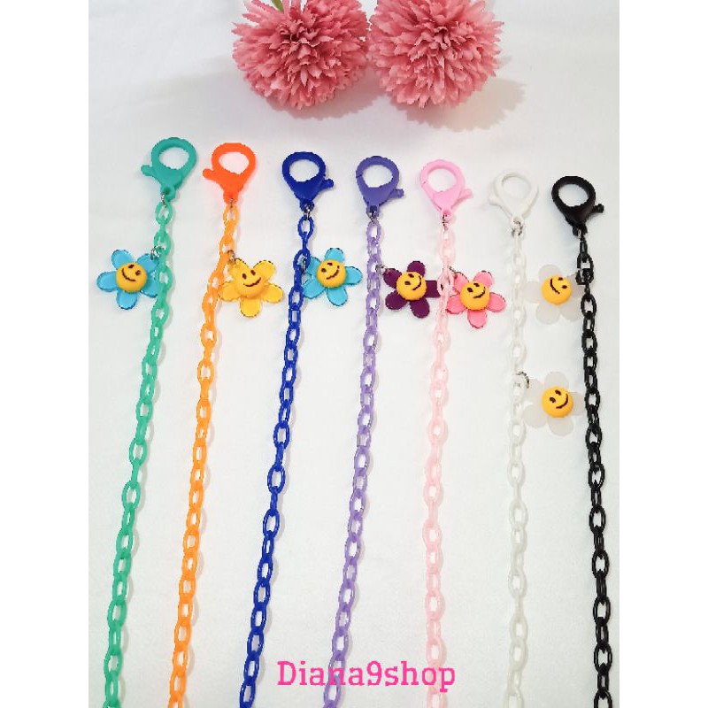 Kalung Masker Acrylic Korea Lucu Sunflower/Strap Masker/Strap Mask Akrilik Rantai Anak-Anak Murah