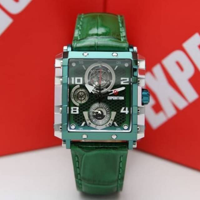 Jam Tangan Expedition E6757B Wanita Green / Silver