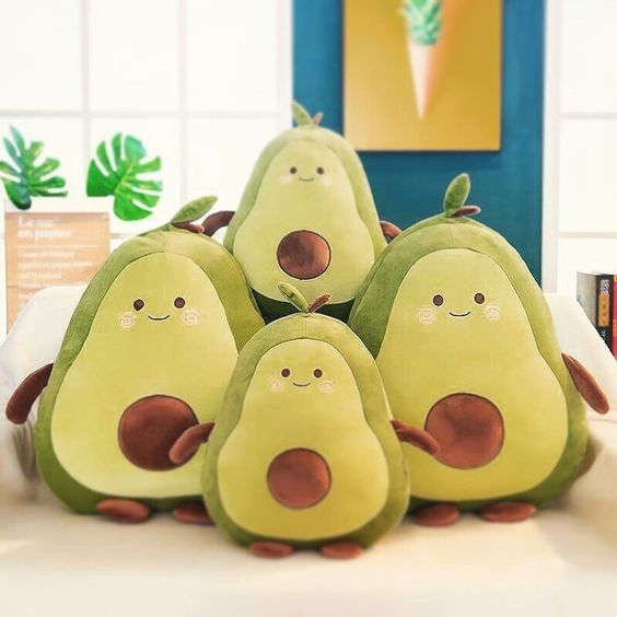 Bantal guling avocado, Bantal boneka mr avocado lucu lembut, bantal alpukat