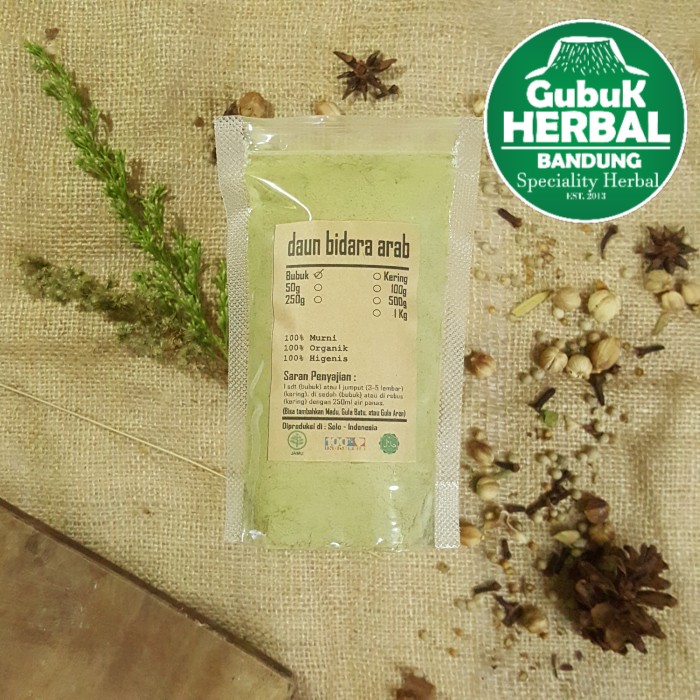 

DAUN BIDARA ARAB BUBUK 100gr - Ziziphus Mauritiana - MURNI TANPA GULA - BUBUK HALUS