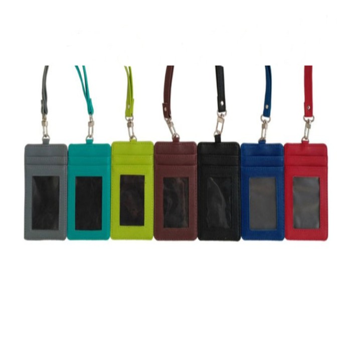 

Murah Name Tag / Tali Id Card Holder / Gantungan Id Card Kulit Sintetis Hemat