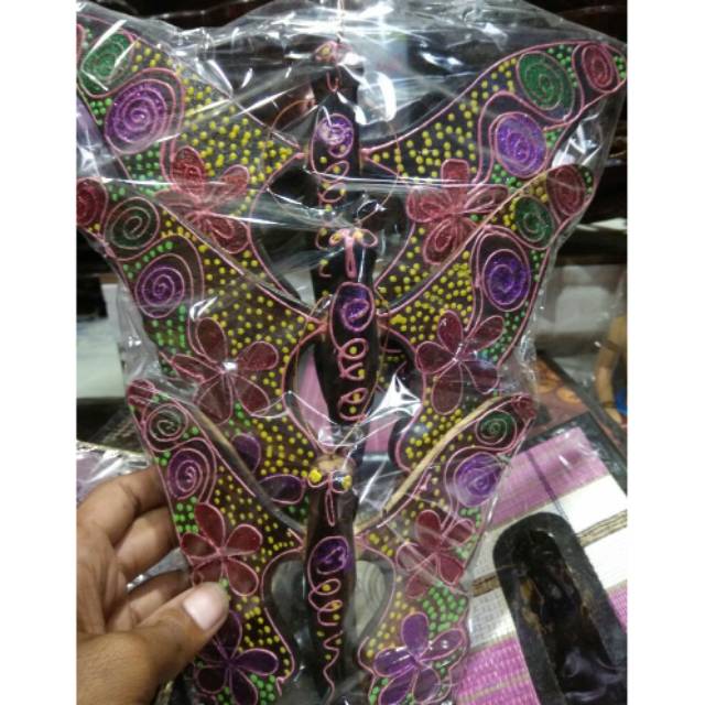 TERMURAH! SATU SET PAJANGAN KUPU-KUPU BUTTERFLY ISI 3 PCS - SOUVENIR PAJANGAN DEKORASI RUMAH UNIK