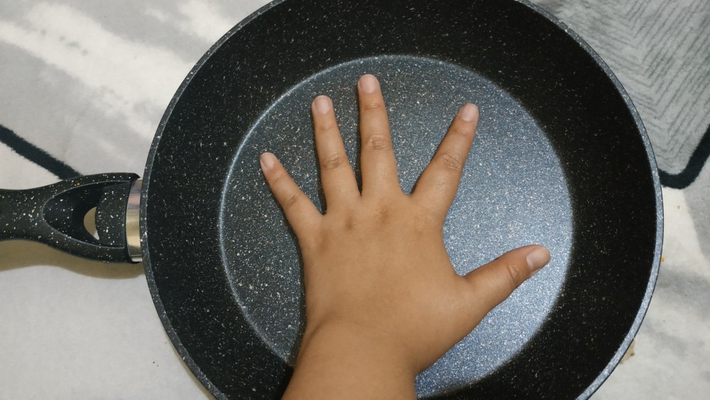 Marbel Frypan 24cm Soft-stone Coating Dgn Tutup Kaca Anti Lengket 2642