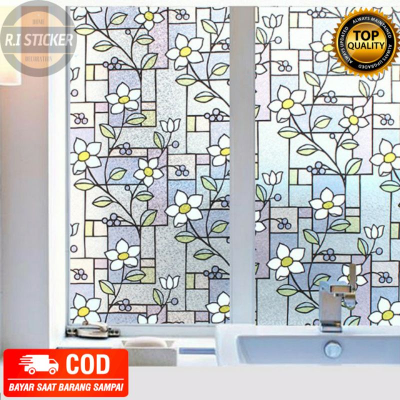 STICKER KACA FILM STICKER KACA  SANBLAST STICKER KACA MOTIF STICKER KACA MURAH STICKER MOTIF BUNGA