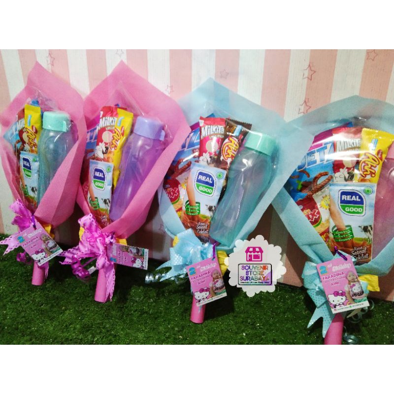 Souvenir Ulang Tahun Murah/ Bucket snack ultah/ Bouquet Snack Birthday/Bingkisan Ultah / Snack Ultah