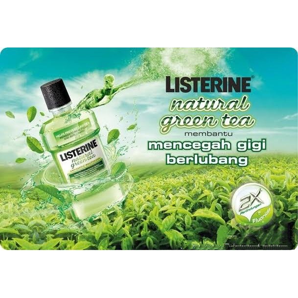 LISTERINE NATURAL GREEN TEA 500 ML - Antiseptic Mouthwash