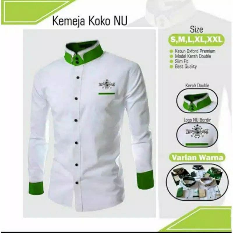 Kemeja Koko NU Kerah Dobel Dewasa// koko NU terbaru//koko NU terlaris