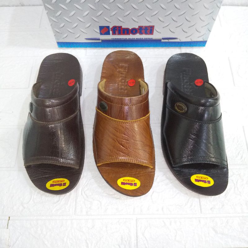 Sandal kulit finotti VR 04 size 38-42, sandal formal finotti, sandal kulit asli merk finotti