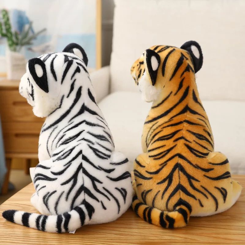 Lifelike Cute Cartoon Tiger Plush Toy Stuffed Cuddle Dolls Kids Playing Gift