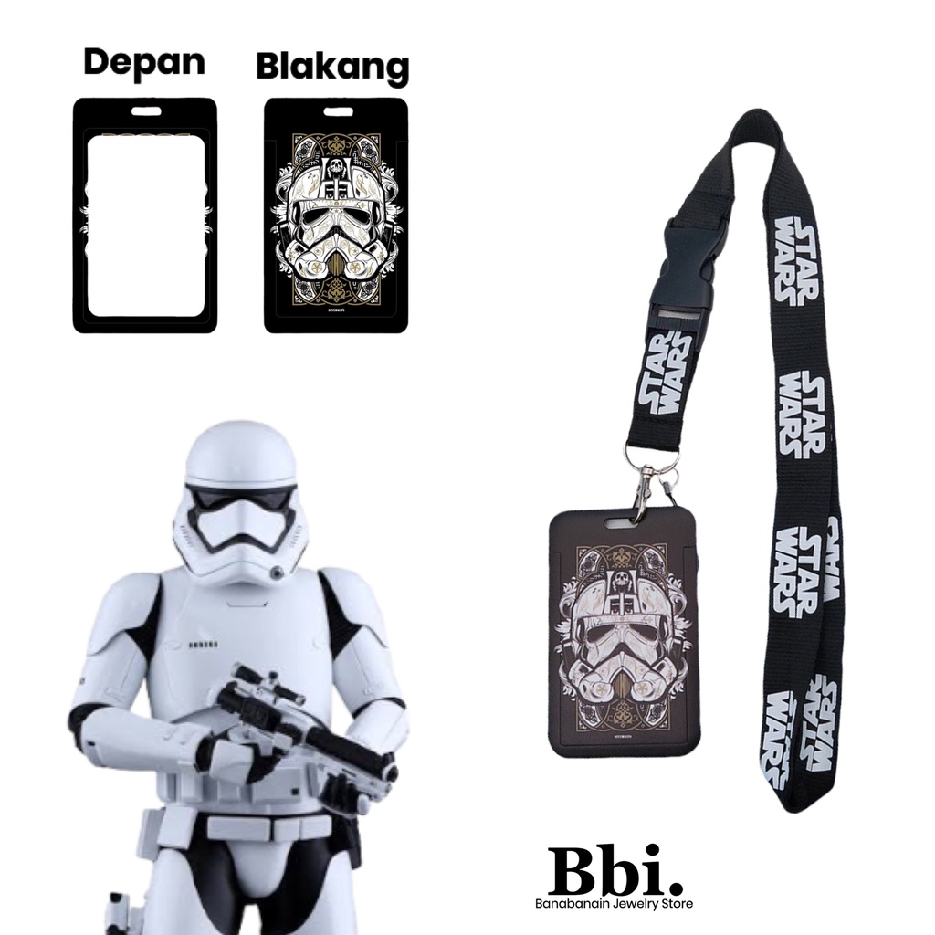 

Lanyard Name Tag ID Card Hitam Karakter Kalung Kantoran CHBLCK