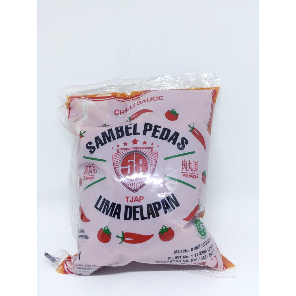 Sambal Pedas Cap 58 600ml | Sambal Pedas Djap Lima Delapan