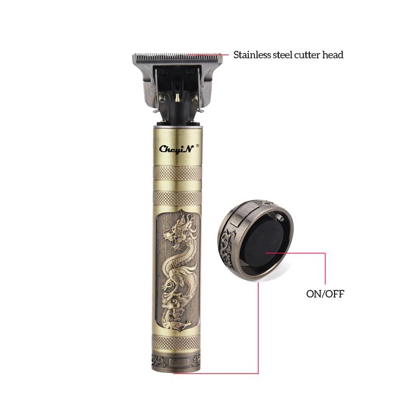 Alat Cukur Elektrik Hair Clipper Trimmer Model Vintage Buddha WS-T99