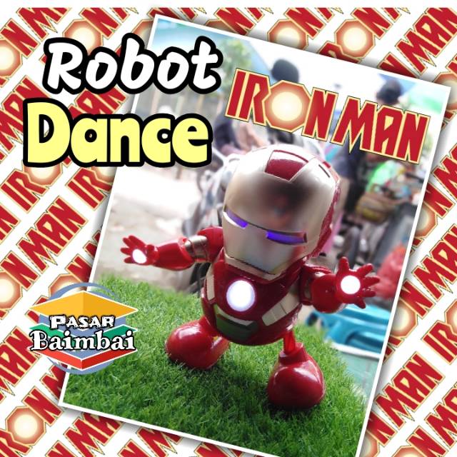 [COD]] Robot dance IRONMAN bisa JOGET  MAINAN ANAK ROBOT MURAH HULK SPIDERMAN BUMBLEBEE BANJARMASIN