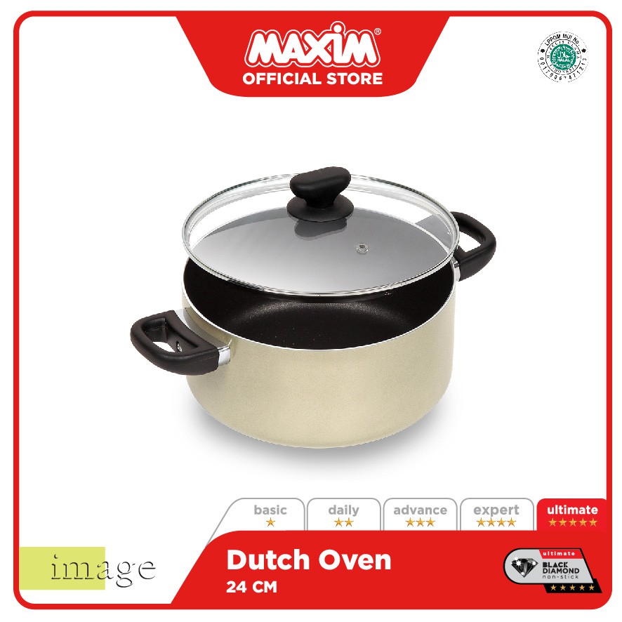 Maxim Image Panci  Anti  Lengket  24cm Dutch Oven Shopee 