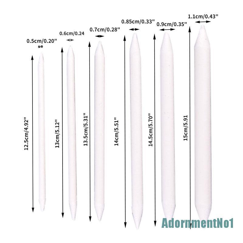 [AdornmentNo1]6pcs/set Blending Smudge Stump Stick Tortillon Sketch Art White Drawing Charcoal