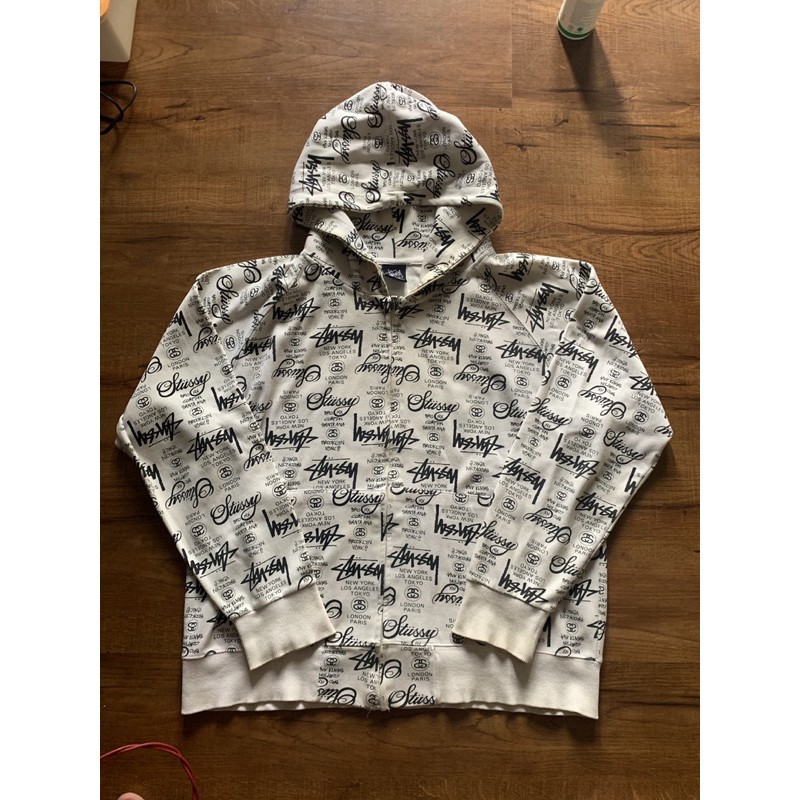 Zip Hoodie Stussy Full Print