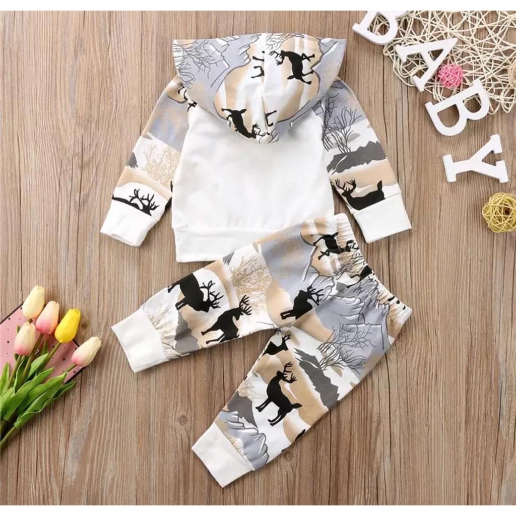 COD SETELAN HOODIE SWEATER BAYI ANAK MOTIF RUSA USIA 1-5 TAHUN BAHAN BABYTERRY PREMIUM TERLARIS TERBARU BEST QUALITY/ SETELAN HOODIE SWEATER BAYI ANAK LAKI LAKI/ SETELAN HOODIE SWEATER BAYI ANAK COWO/ SETELAN HOODIE SWEATER BAYI ANAK PEREMPUAN