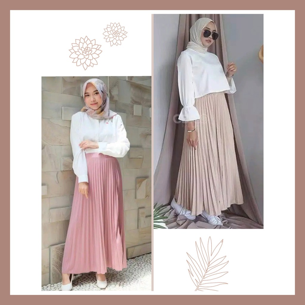 Rok Plisket Lotto Tebal Super Fit To XL Jumbo Premium