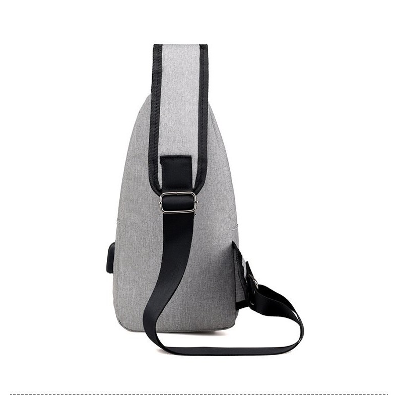 Retaily RY1148 Tas Selempang Pria Tas USB Tas Hp Sling Shoulder Bag Backpack Travel