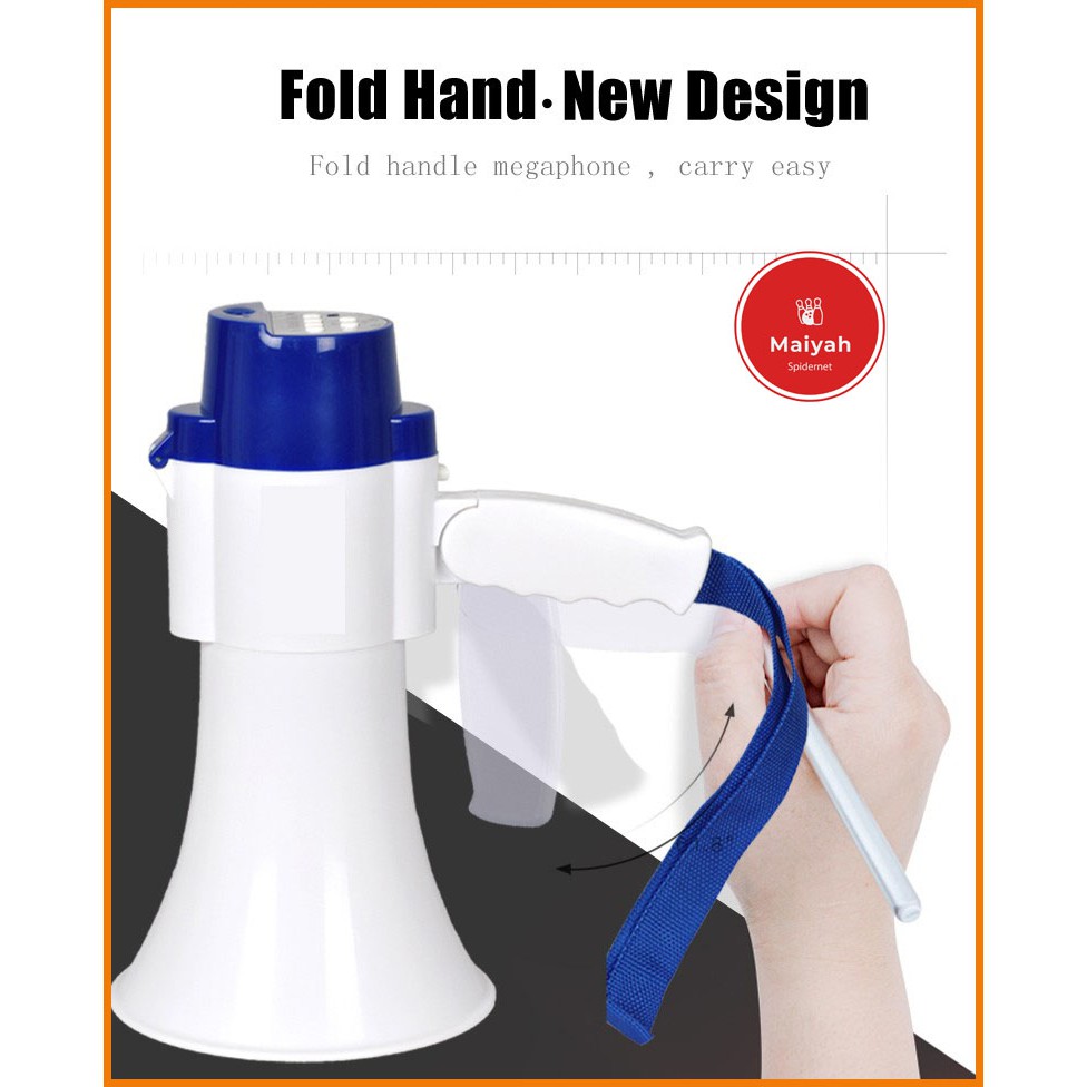 PENGERAS SUARA MEGAPHONE UNTUK JUALAN KELILING OUT BOND DEMO ALARm REKAM 10W SIRINE SPEAKER Portable