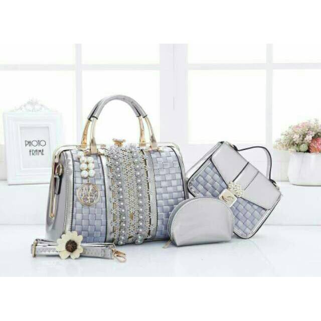 Tas WEBE* Behel Joanna 5712 (3in1) wanita branded batam fashion glossy import