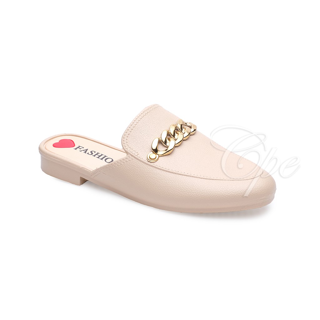 CPE SLPM MURANTI Sandal Slop Slip On Teplek Wanita Sandal Cewek-Beige
