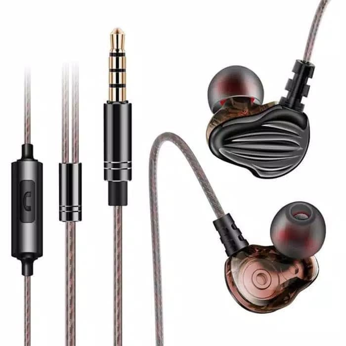 FONGE F6 with Mic Earphone Dual Dynamic Driver