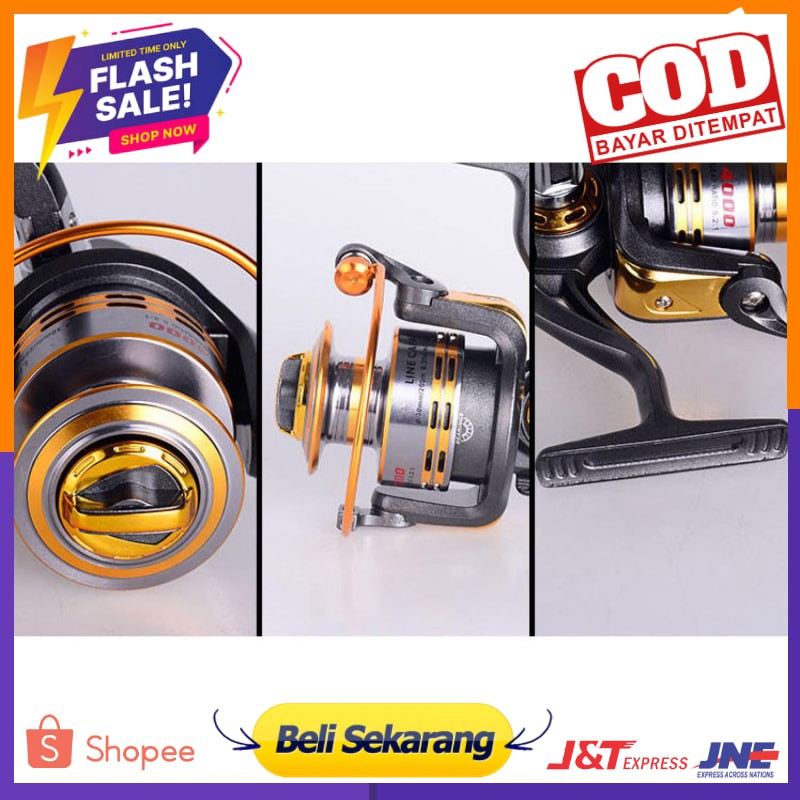 Debao Gulungan Pancing DB6000A Metal Fishing Spin Reel 10 Ball Bearing