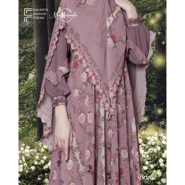 Brielle Series ORI by Nha Mirranda / Gamis Set Syar'i / Gamis Pesta Mewah / Dress Muslimah / Baju Syar'i Terbaru / Fashion Muslimah Branded-2