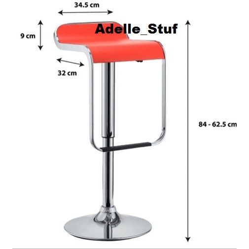 Kursi Bar Hidrolis IMPORT / Kursi Cafe / BarStool kotak-5