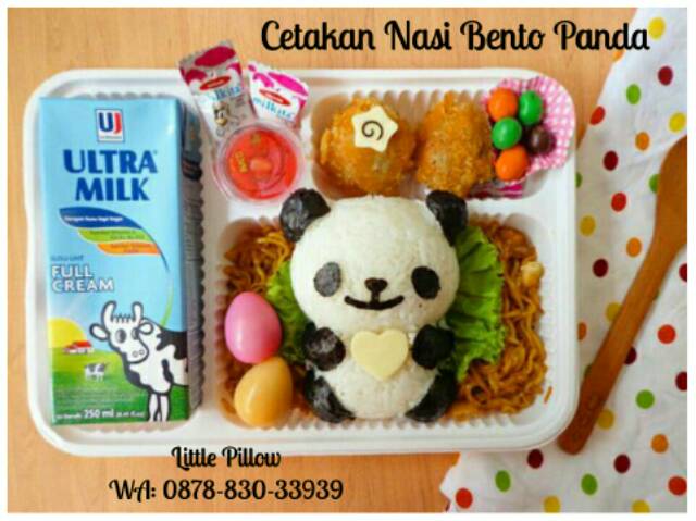 (BABY PANDA PINK) Cetakan Bento Karakter / Cetakan Nasi Unik / Nori Cutter Panda