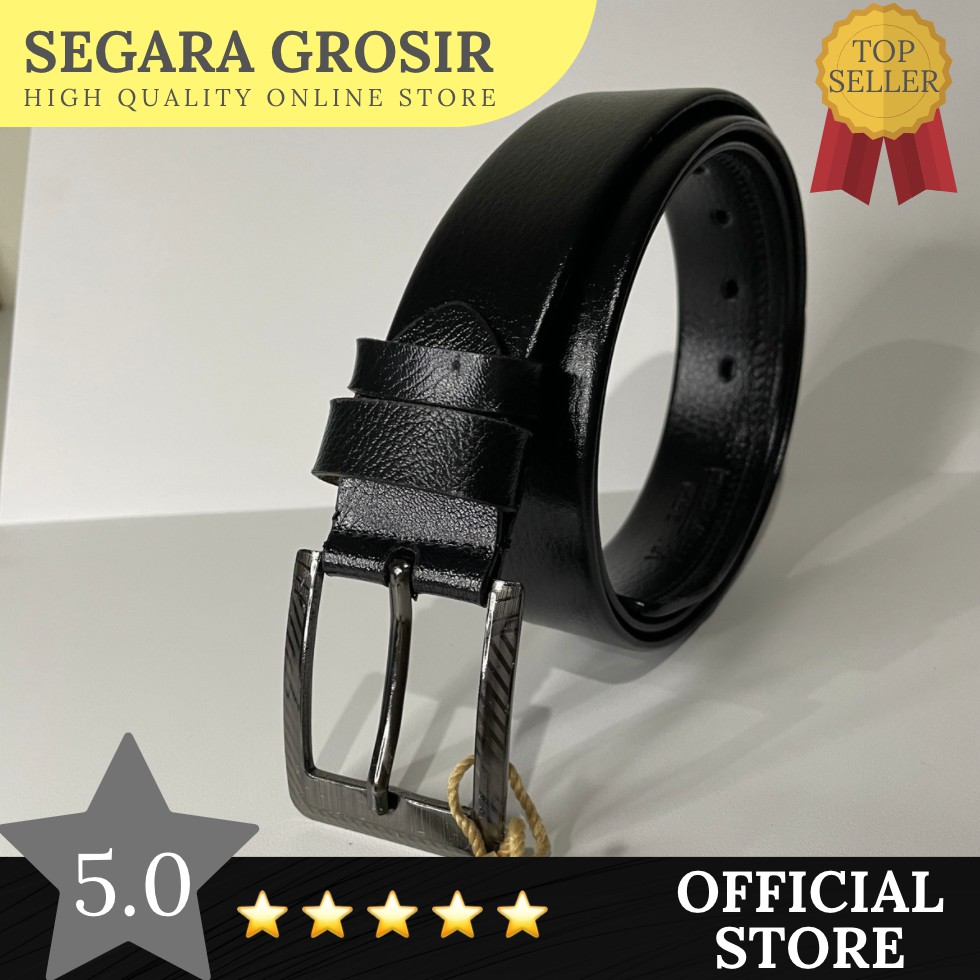 Ikat Pinggang Kulit Asli Pria Klasik Men Belt Pu Leather Premium Murah